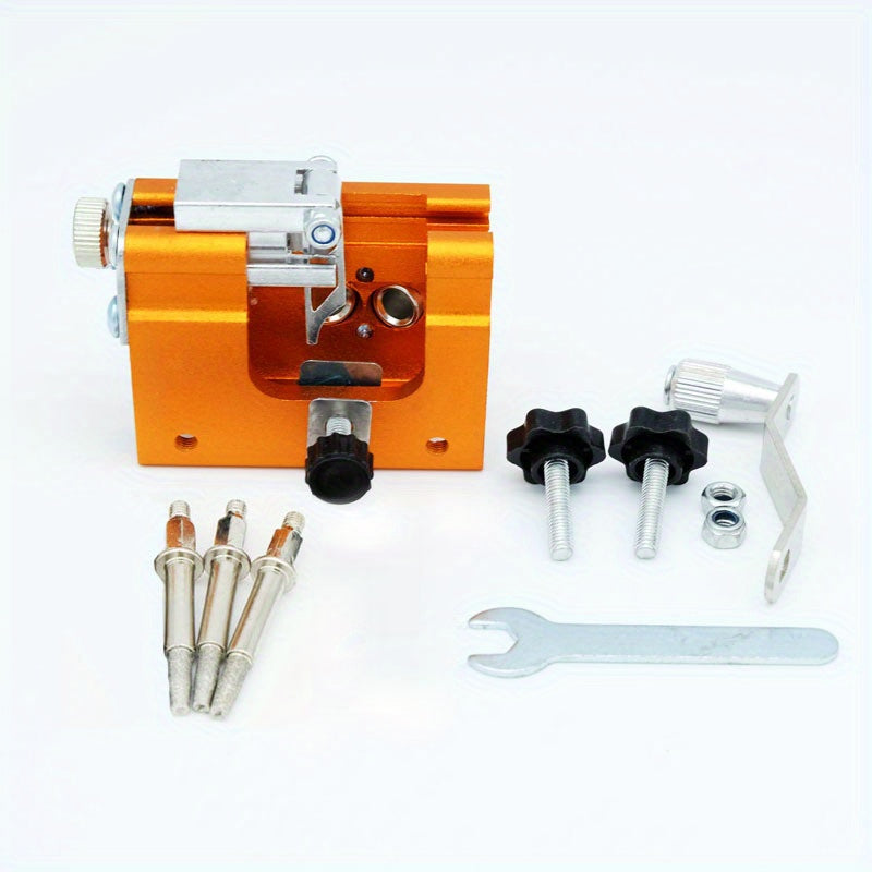 Chainsaw Sharpener Jig Kit – Portable Hand-Cranked Chainsaw Sharpening Tool with Carbide Burrs, 1/3/5/10Pcs, Easy DIY Sharpening for All Chainsaw Chains