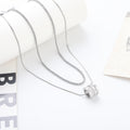 S925 Sterling Silver Double Layer Clavicle Chain Necklace for Women, Elegant Cubic Zirconia Sweater Chain, Minimalist Fashion Jewelry for Daily Wear and Gifts, All Seasons