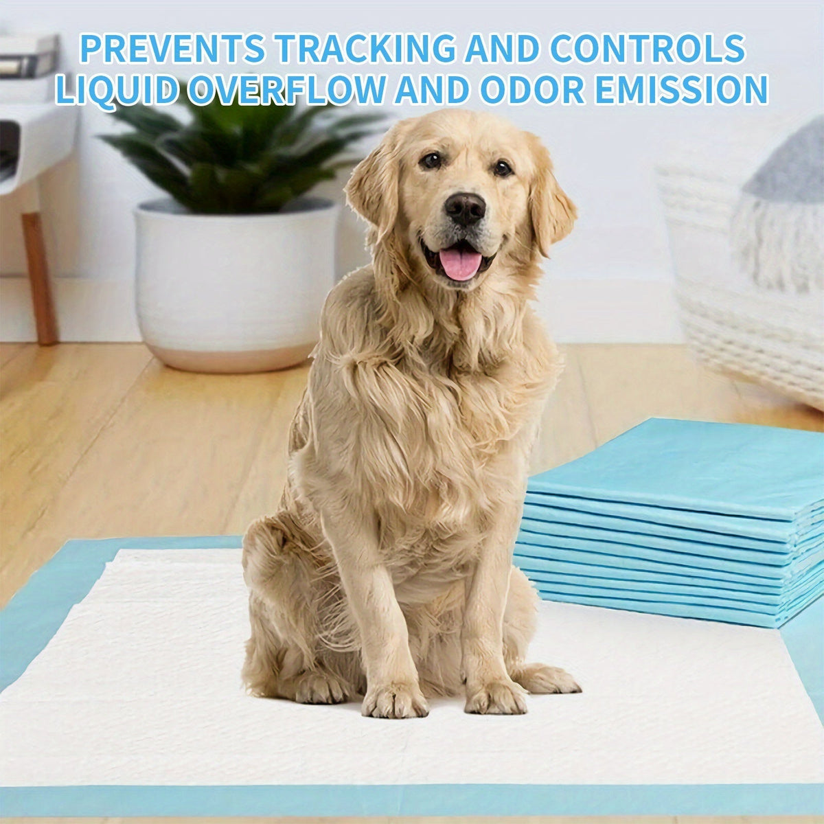 Extra Large Dog Pee Pads, 6X Thicker, Super Absorbent, Leak-Proof, Quick-Dry Puppy Training Pads, Odor Control, 28x34 Inches, 50-200 Count, for Home, Camping, and Pet Toilets