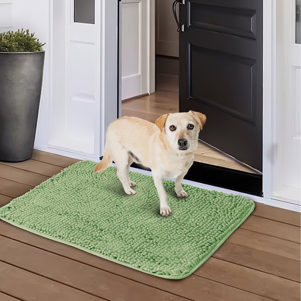 Dog Door Mat for Muddy Paws 2-Pack – Absorbent Non-Slip Washable Microfiber Mud Mat, Quick Dry Indoor Entry Floor Mat for Dogs, Machine Washable, Available in 24x17 & 32x20 inches, 3 Colors