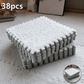38 Pcs EVA Foam Patchwork Floor Mat Tiles Non-Slip Impact Resistant Interlocking Carpet for Living Room Bedroom Bay Window & Fitness – 8 Colors