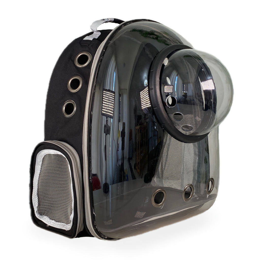 Space Capsule Cat Backpack Carrier - Transparent Window Double Shoulder Portable Pet Bag for Cats and Small Dogs Travel Hiking Outdoor - Bubble Backpack Cat Carrier Black