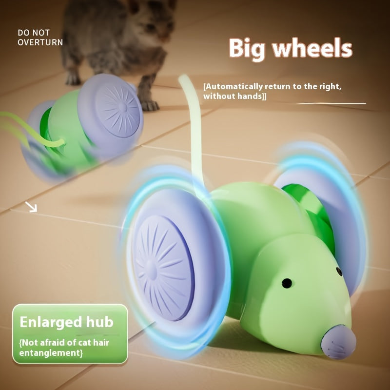 Smart Electric Mouse Cat Toy with Automatic Sensing - Self-Entertainment Boredom Relief Interactive Kitten Toy, Auto-Teasing Motion Cat Toy for Indoor Cats, Hands-Free Cat Exercise & Play