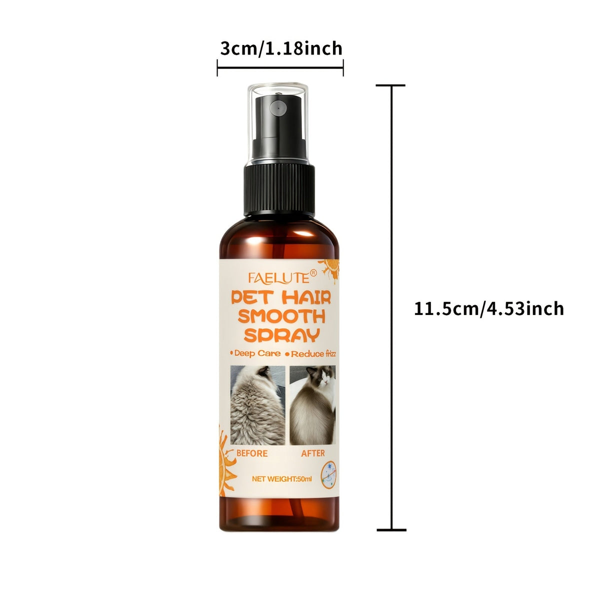 FEALUTE 10-in-1 Leave-In Detangling Spray for Dogs & Cats - Botanical Oils, Aloe & Vitamin E - Removes Knots, Tames Frizz, Moisturizes, Adds Shine - No-Rinse Pet Coat Grooming Mist for All Coat Types