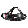 Rechargeable LED Headlamp, 4 Modes, Adjustable Focus, 90° Tilt, Warning Taillight, Durable Headlight for Camping, Hiking, Adventure, Emergency, and Repair Work for Adults
