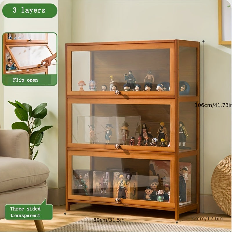 Acrylic Cosmetics Display Cabinet 1–5 Layers Makeup Organizer Display Stand Non-Glass Handmade Shelf for Home Vanity & Countertop