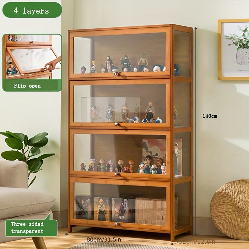 Acrylic Cosmetics Display Cabinet 1–5 Layers Makeup Organizer Display Stand Non-Glass Handmade Shelf for Home Vanity & Countertop