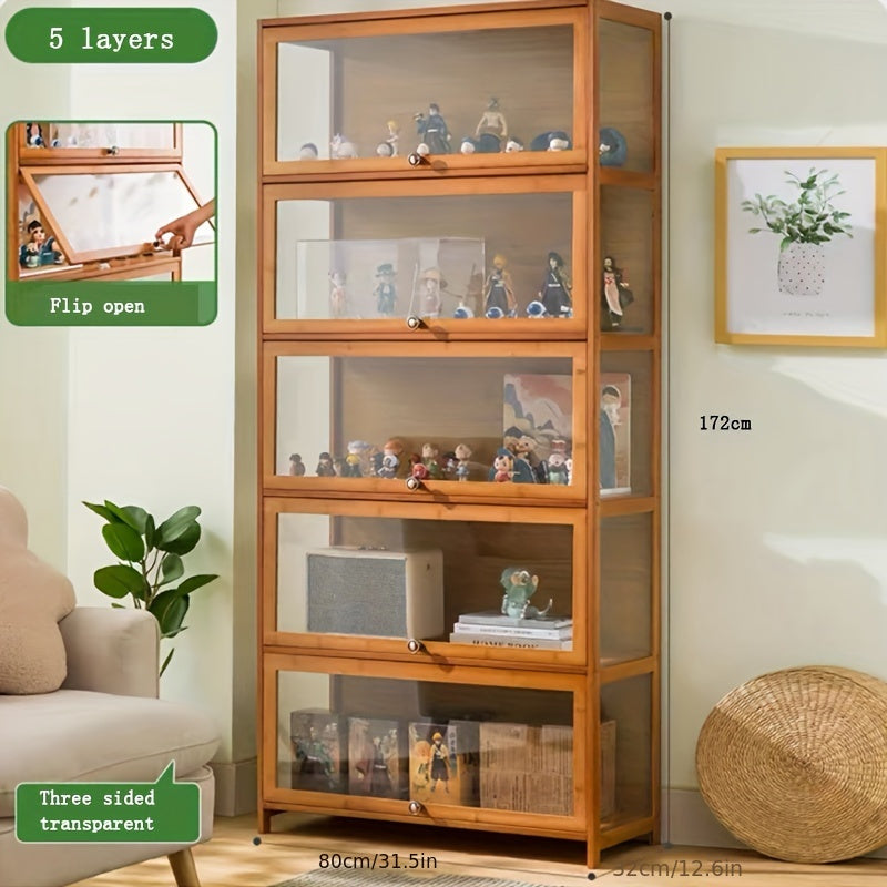 Acrylic Cosmetics Display Cabinet 1–5 Layers Makeup Organizer Display Stand Non-Glass Handmade Shelf for Home Vanity & Countertop