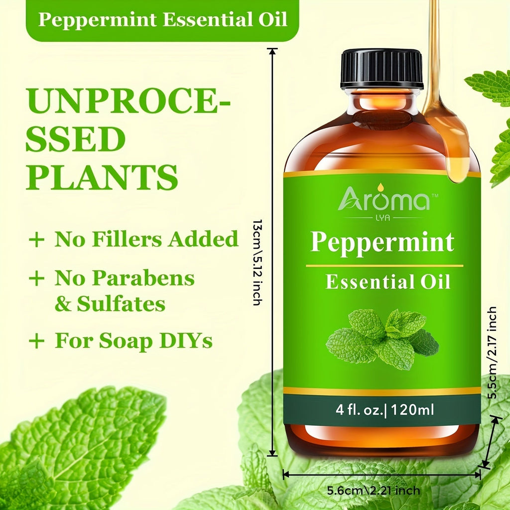 Pure Natural Essential Oils 4 FL OZ – Lavender, Eucalyptus, Frankincense, Peppermint, Lemon, Sweet Orange for Diffuser, Aromatherapy, Soap, Candle, Body Oil
