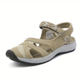 Women's Hiking Sandals Outdoor Sport Athletic – Breathable Soft Comfort Summer Walking Sandals Hook-and-Loop Closure Closed-Toe TPR Sole Gift for Mom Daughter Ladies