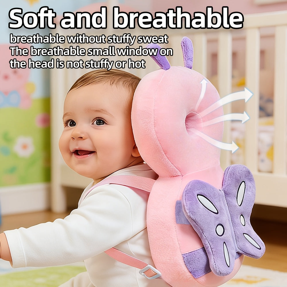 Baby Head Protection Pillow Anti-Bump Hat for Walking Infants, Soft Cushioned Headrest Safety Backpack Guard for Learning to Walk, Cute Animal Design One-Size
