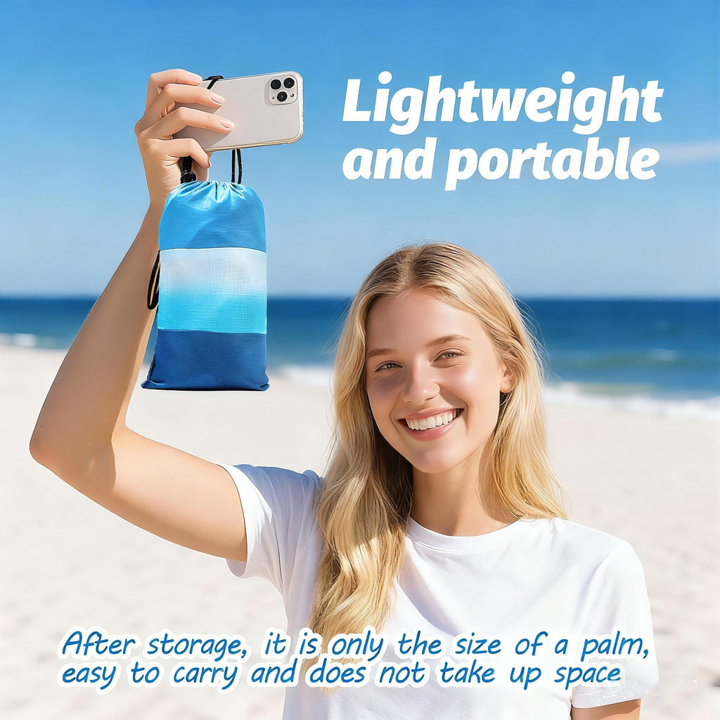Extra Large Anti-Sand Beach Blanket for 4-7 People 82x78 Inch Waterproof Lightweight Sandproof Picnic Mat for Beach, Camping, Hiking, Travel, and Outdoors