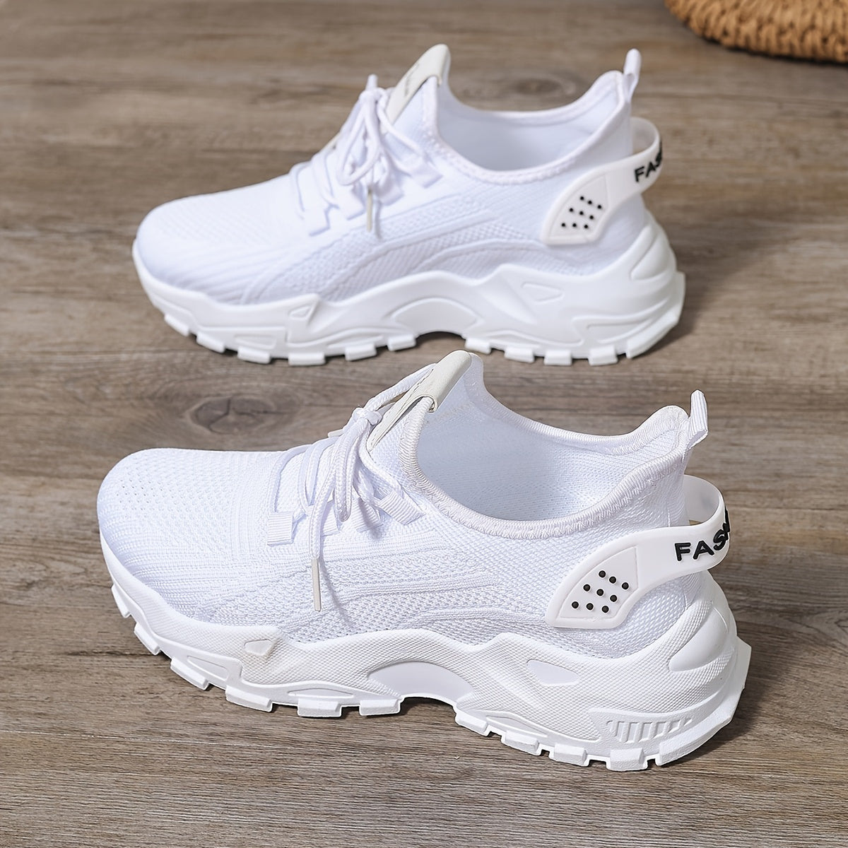 Women's Breathable Knit Sneakers - Lightweight Soft-Sole Low-Top Casual Walking & Running Shoes - Spring & Autumn - US 6–11.5 - 12 Colors & Materials