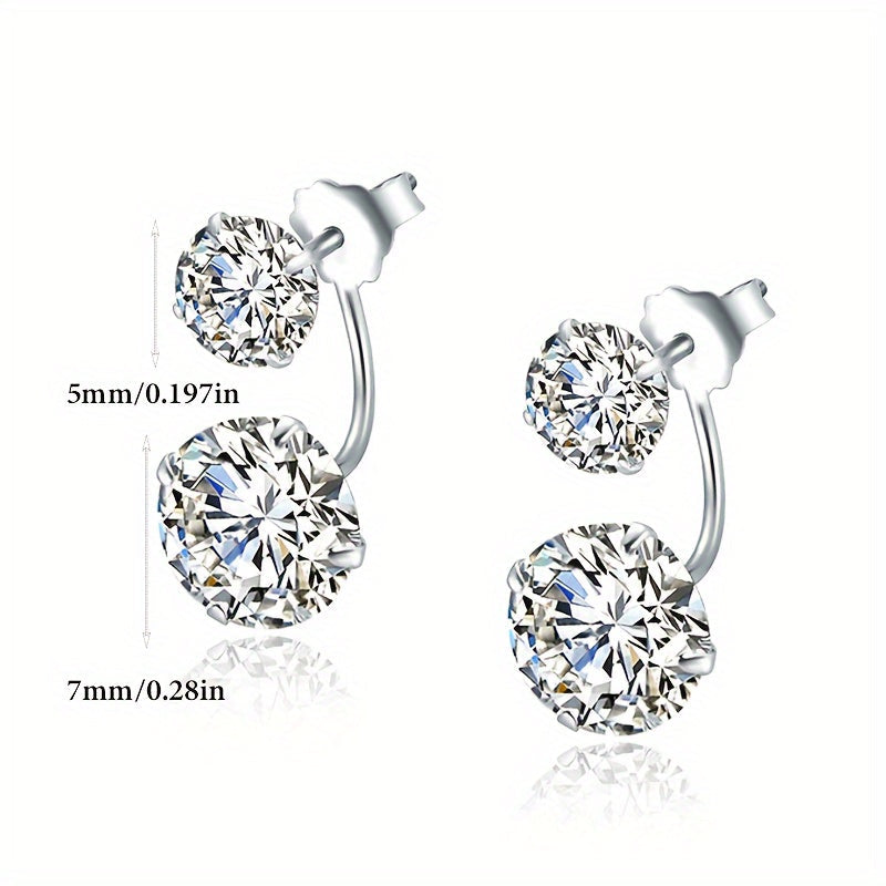 S925 Sterling Silver Earrings for Women – Hypoallergenic Delicate Elegant Studs, Classic Luxury Jewelry for Daily Wear, Parties, and Music Festivals, Perfect Christmas or Birthday Gift