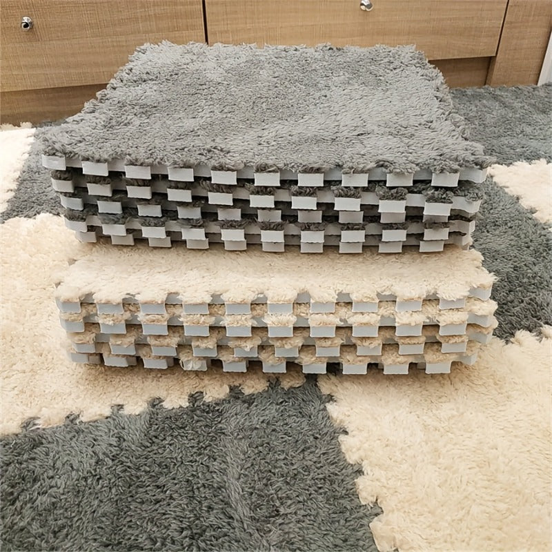 Interlocking Floor Mat Tiles 40 Piece 11.8x11.8" – Non-Slip EVA Snap-Together Flooring for Living Room Kitchen Bathroom Home Office Commercial Spaces