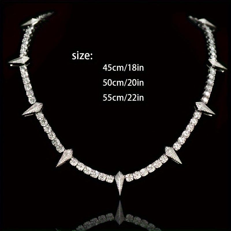 Wolf Tooth Pendant Necklace for Men, Gothic Tribal Spike Chain Necklace, Bold Statement Jewelry, Sizes 18, 20, 22 Inch, Gift for Him, Christmas, Valentine, Birthday