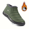 Women's Winter Ankle Snow Boots - Warm, Waterproof & Stylish - US 5.5–12 - Fern Green, Orange, Fluorescent Green, Brown, Red, Black, Blue & Grey