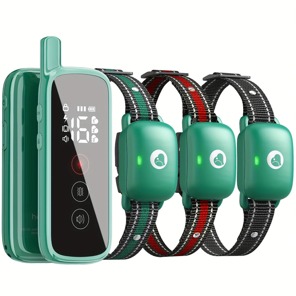 Dog Training Collar with Remote, 3 Training Modes (Beep, Vibration, Shock), E-Collar for Medium to Large Dogs, Smart Icon Remote Receiver Function