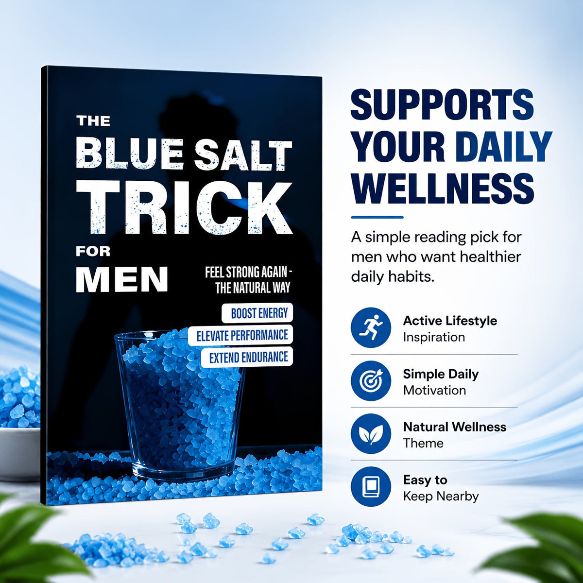 The Blue Salt Trick for Men: An Informational Wellness Lifestyle Guide, Daily Habits Handbook, and Personal Development Self-Help Book for Adult Men – A Practical Gift Idea