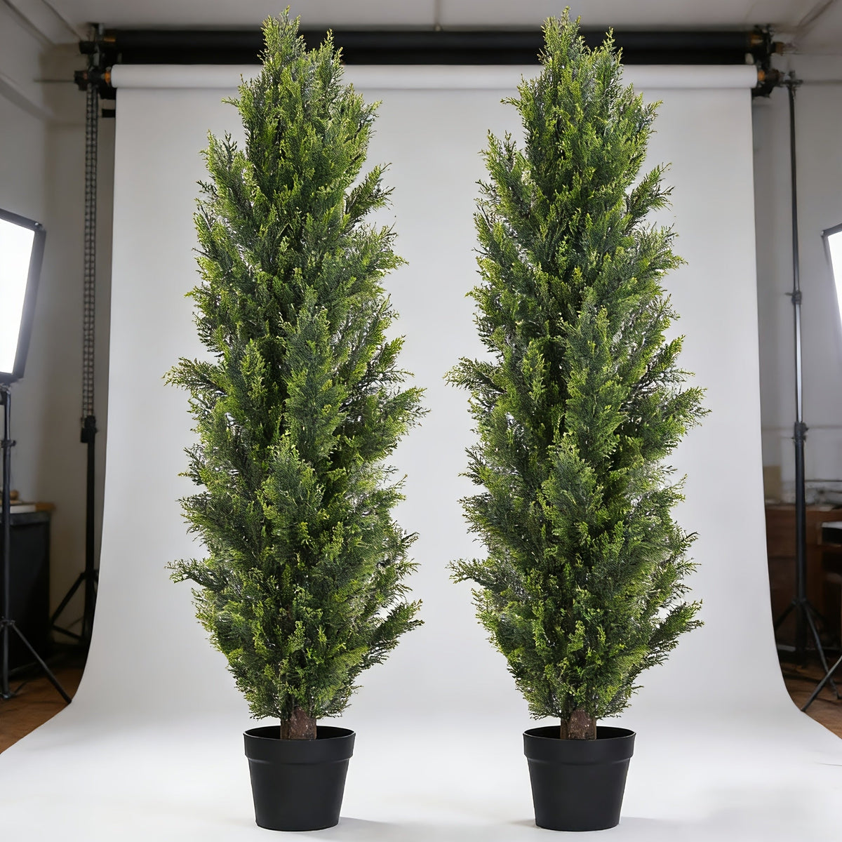 2-Pack Artificial Shaped Pine Trees – Faux Topiary Greenery Trees for Indoor & Outdoor, Front Door, Courtyard & Entryway Decor, 3FT / 4FT / 5FT / 6FT, Low-Maintenance Year-Round Decor – Nova Mart