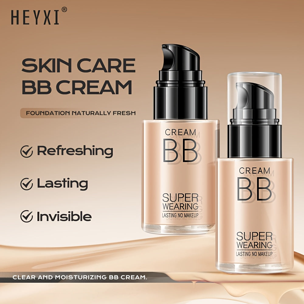 Flawless BB Cream Foundation - Moisturizing, Primer & Concealer - Super Long-Lasting, Perfect Coverage & Natural Look - Ivory White, Light Skin & Natural Color