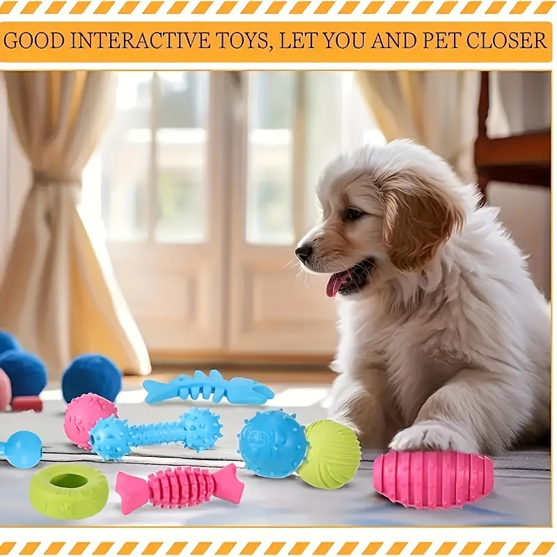 6-Piece Dog Chew Toy Set - Bite-Resistant & Wear-Resistant Pet Toy Kit for Teeth Cleaning & Bonding, Interactive Dog Toys for Puppies & Adult Dogs, Assorted Styles