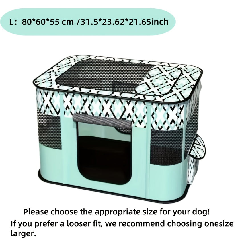 Foldable Pet Playpen with Storage Bag – Portable Indoor & Outdoor Dog/Cat Exercise Kennel & Puppy/Kitten Playpen, 4 Sizes (M/L/XL/XXL) for Cats, Dogs, and Rabbits, Travel & Camping Ready