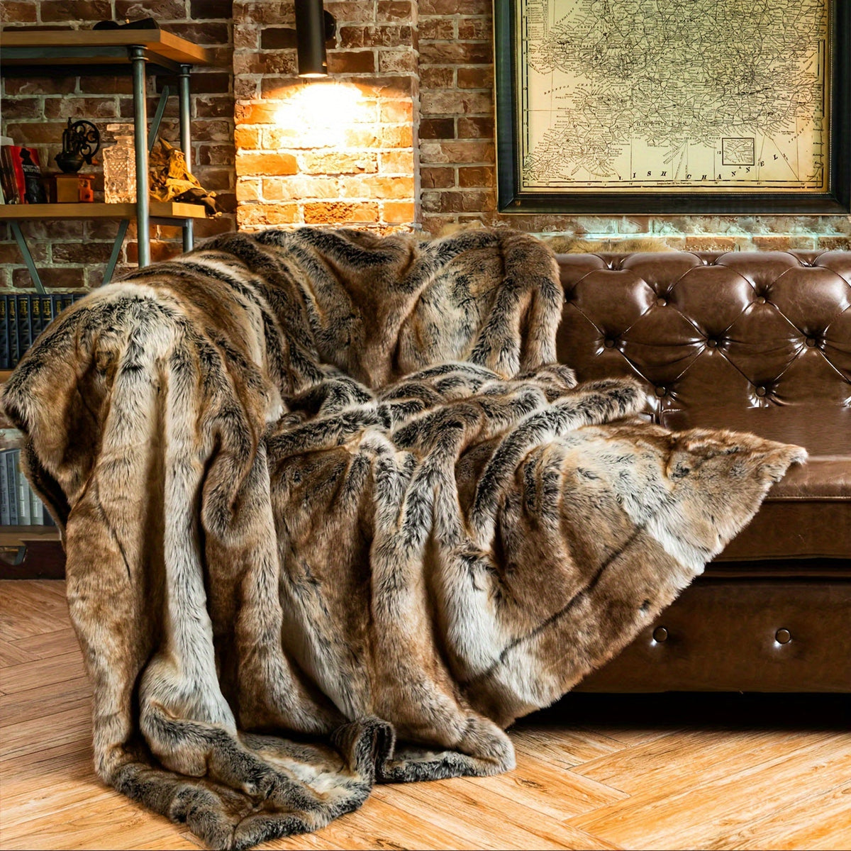 Luxury Shaggy Faux Fur Throw Blanket – Super Soft Fluffy Reversible Plush Velvet Warm Throw for Bed & Sofa in 6 Colors 2 Sizes (50"x60" & 60"x80")
