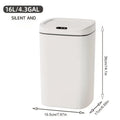 Inductive Smart Trash Can with Sealed Lid and Odor-Proof Technology, Touch Control Switch, Hands-Free Automatic Sensor Waste Bin, Easy-to-Clean for Office, Bathroom, Bedroom, and Kitchen