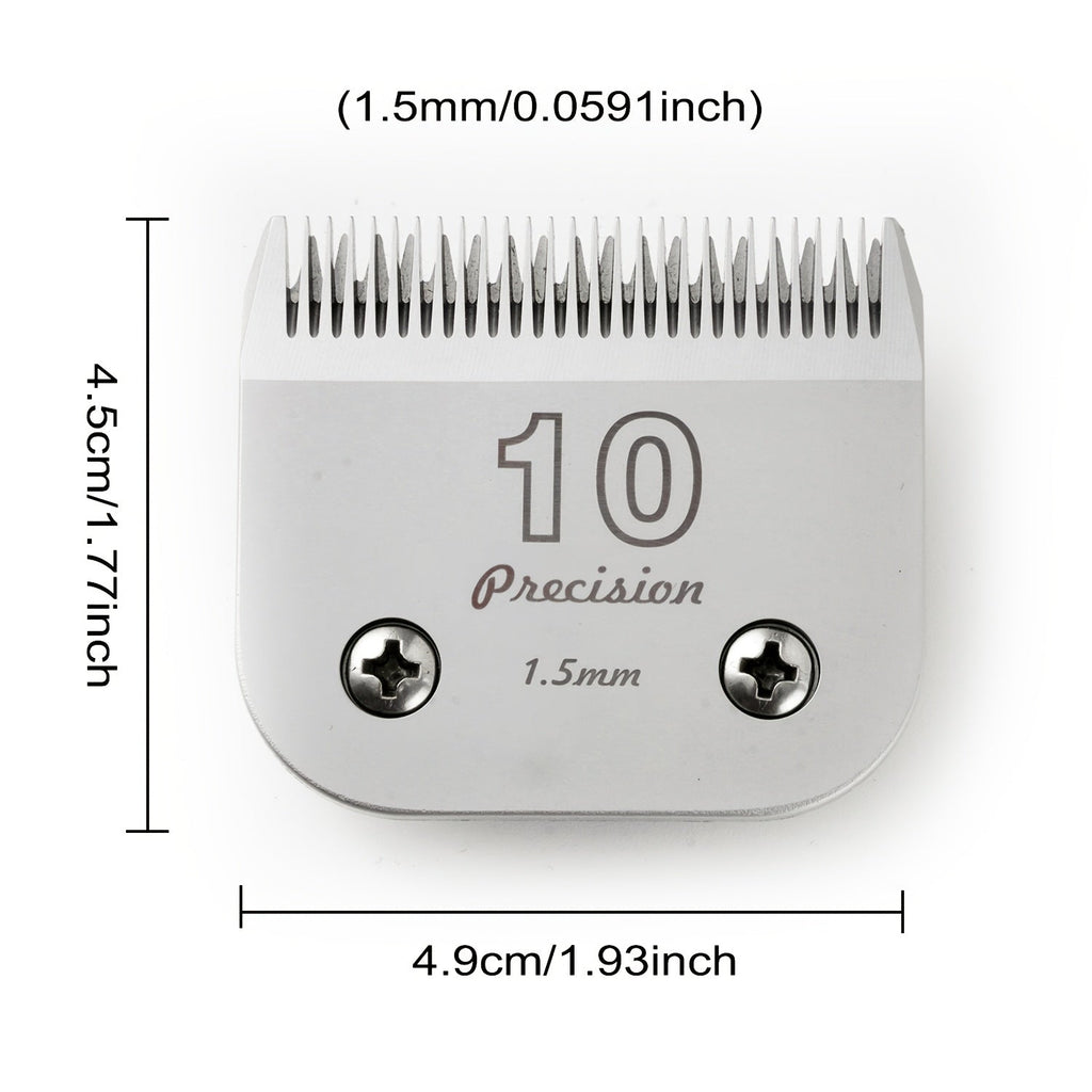 4-Pack A5 Dog Grooming Clipper Blades Set - Detachable Stainless Steel Blades #10 #7F #5F #4F Compatible with Andis, Oster, Heiniger & All A5 Series Clippers, Professional Pet Grooming Replacement Blades