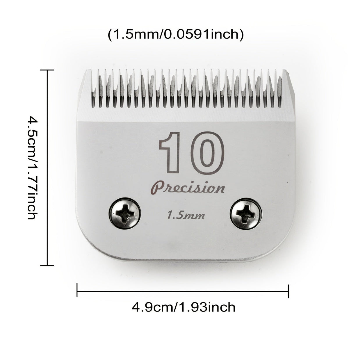 4-Pack A5 Dog Grooming Clipper Blades Set - Detachable Stainless Steel Blades #10 #7F #5F #4F Compatible with Andis, Oster, Heiniger & All A5 Series Clippers, Professional Pet Grooming Replacement Blades