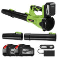 High Power Cordless Leaf Blower - 580CFM/160MPH, Extension Nozzle, Ergonomic Non-Slip Handle, Lightweight - Lawn, Yard, Pet Hair & Winter Storm - 2Ah & 4Ah Battery Options - Christmas & New Year Gift