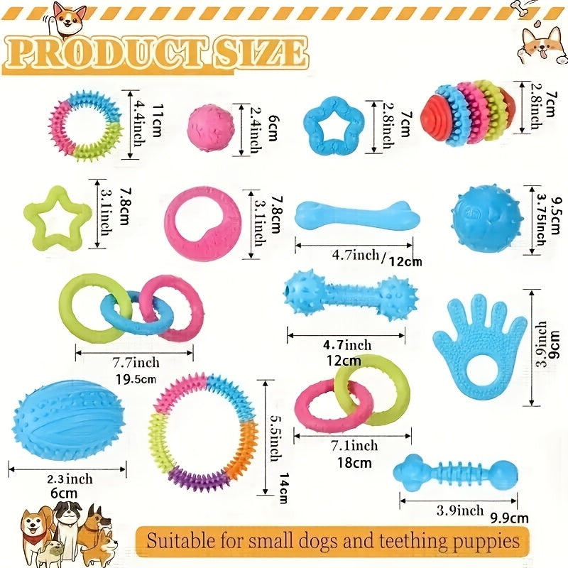 6-Piece Dog Chew Toy Set - Bite-Resistant & Wear-Resistant Pet Toy Kit for Teeth Cleaning & Bonding, Interactive Dog Toys for Puppies & Adult Dogs, Assorted Styles