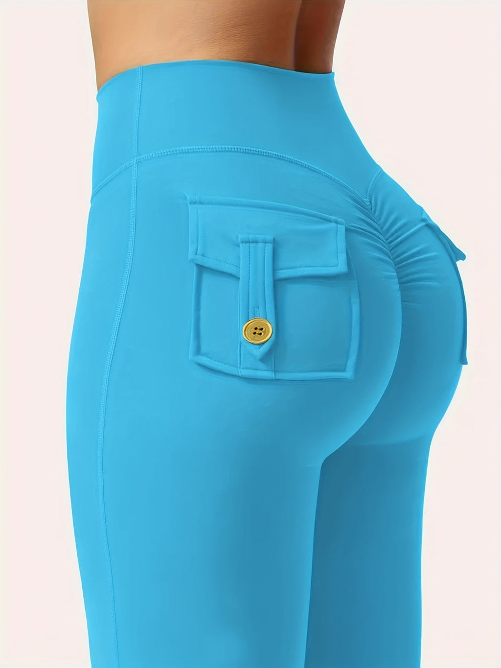 Women's High Waist Flare Yoga Pants Scrunch Butt Lift Leggings with Pockets, Squat-Proof, 4-Way Stretch, Sweat-Wicking Sportswear for Gym, Running, and Workout – 7 Colors, S-XL