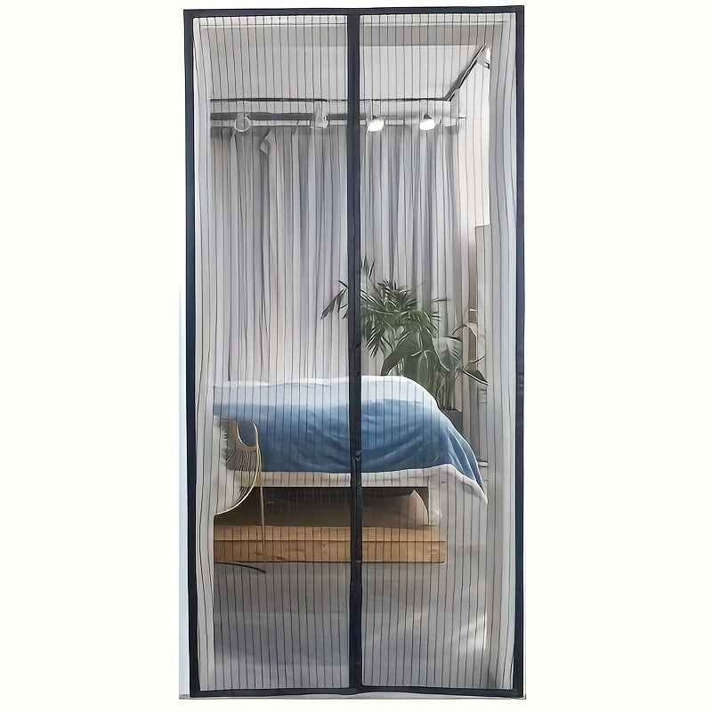 Magnetic Screen Door Hands-Free Auto-Close – Heavy Duty Mesh Curtain with Full-Frame Velcro, Bug & Insect Proof, Pet & Kid Friendly for Front Door, Kitchen, Balcony & Bedroom
