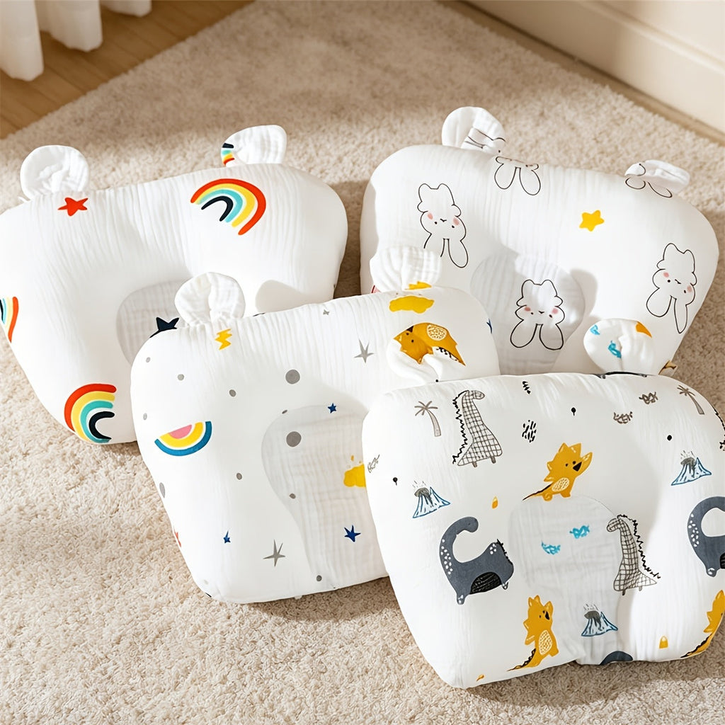 Baby Infant Head Ear Protection Pillow for Stroller & Car Seat, Soft Newborn Neck Support Cushion with Cute Animal Styles, Safe Sleep Headrest for 0-18 Months