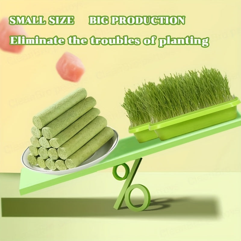 Cat Grass Freeze-Dried Grinding Sticks – Edible Chew Toy for Cat Teeth Cleaning & Hairball Removal, Natural Cat Grass Snack Treats 15 or 30 Pcs