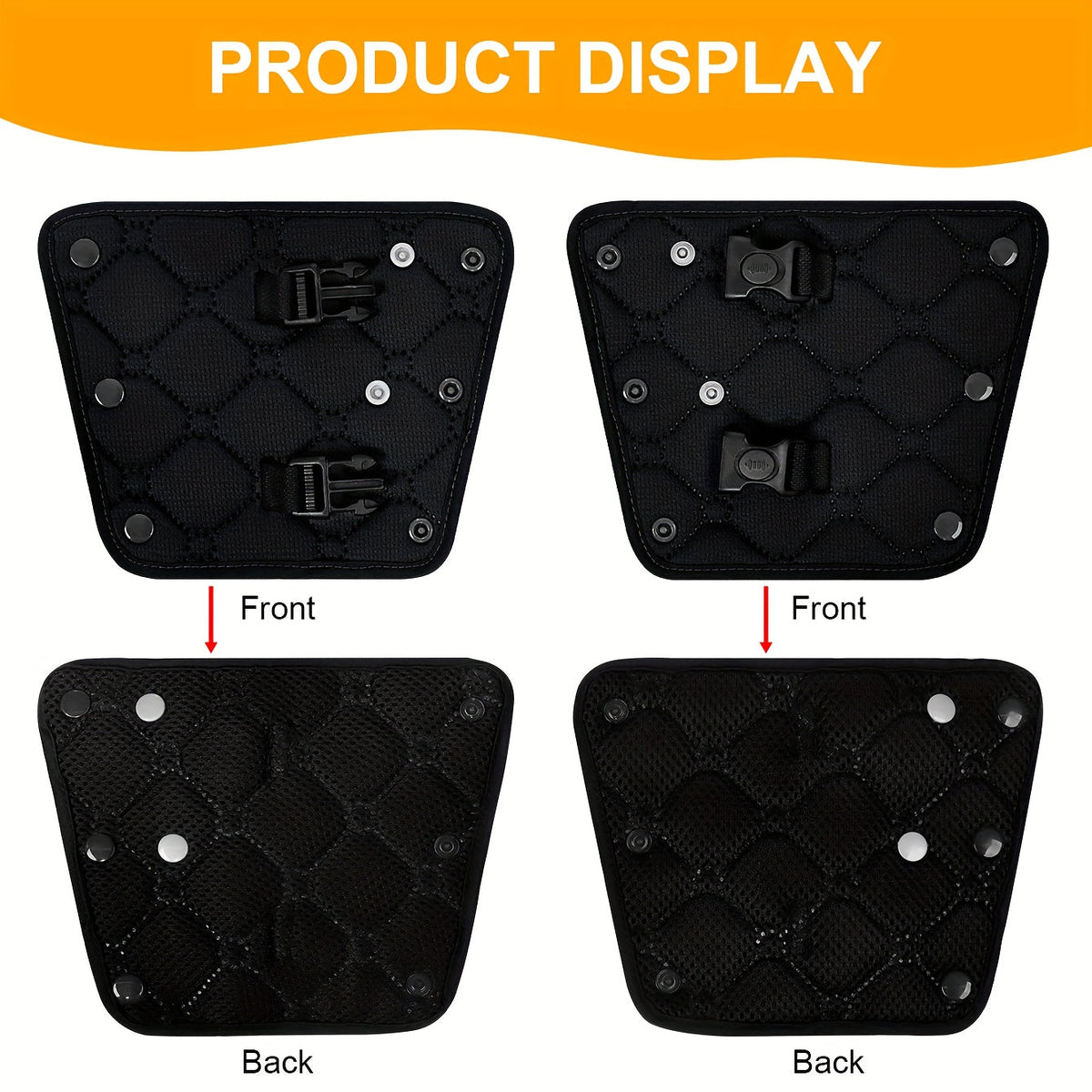 Child Car Seat Belt Protector & Shoulder Cover Set, Baby Safety Seat Anti-Kick Strap Pad for Car Stroller & Multi-Scene Use, 5 Colors Including Black Grey Sky Blue & Navy