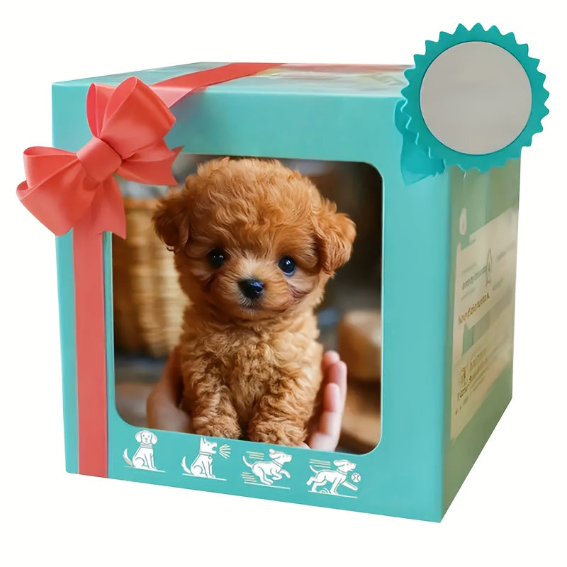 Interactive Robot Puppy Toy: Walking, Barking, Tail-Wagging Realistic Electric Simulation Dog with Dog Bone Accessory, Gift Box, Kids' Birthday, Christmas, New Year Gift for Boys and Girls