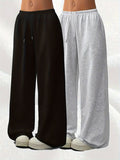 Women's 2-Piece Tracksuit Set Casual Sports Jogger Pants Outfit Black Grey Matching Loungewear Fall Winter Athletic Sweatsuit S M L XL