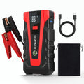 Car Jump Starter with Air Pump & Digital Tire Pressure Gauge – 12V Portable Emergency Starter for Cars, Trucks, SUVs, RVs & Motorcycles, LED Display, SOS Light & Window Breaker