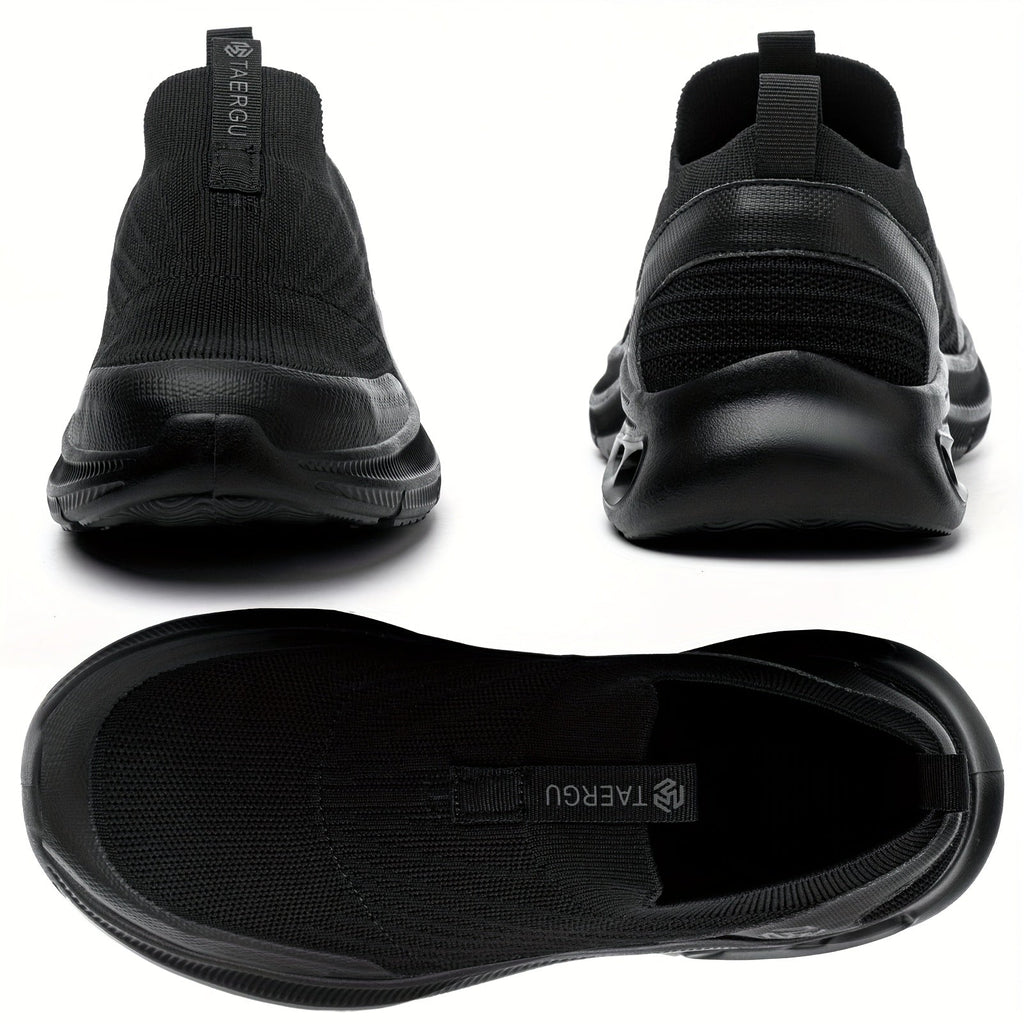 Men's Steel Toe Work Shoes Slip-On Lightweight Safety Sneakers Puncture-Resistant Non-Slip Loafers Black Grey Blue Sizes US 5.5-14