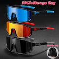 Mirrored Sports Sunglasses Set (3-4 pcs) for Men and Women – Durable PC Polycarbonate Lens and Frame, Fashionable Unisex Outdoor Eyewear for Cycling, Driving, Festivals, and Daily Wear, Includes Cleaning Cloth