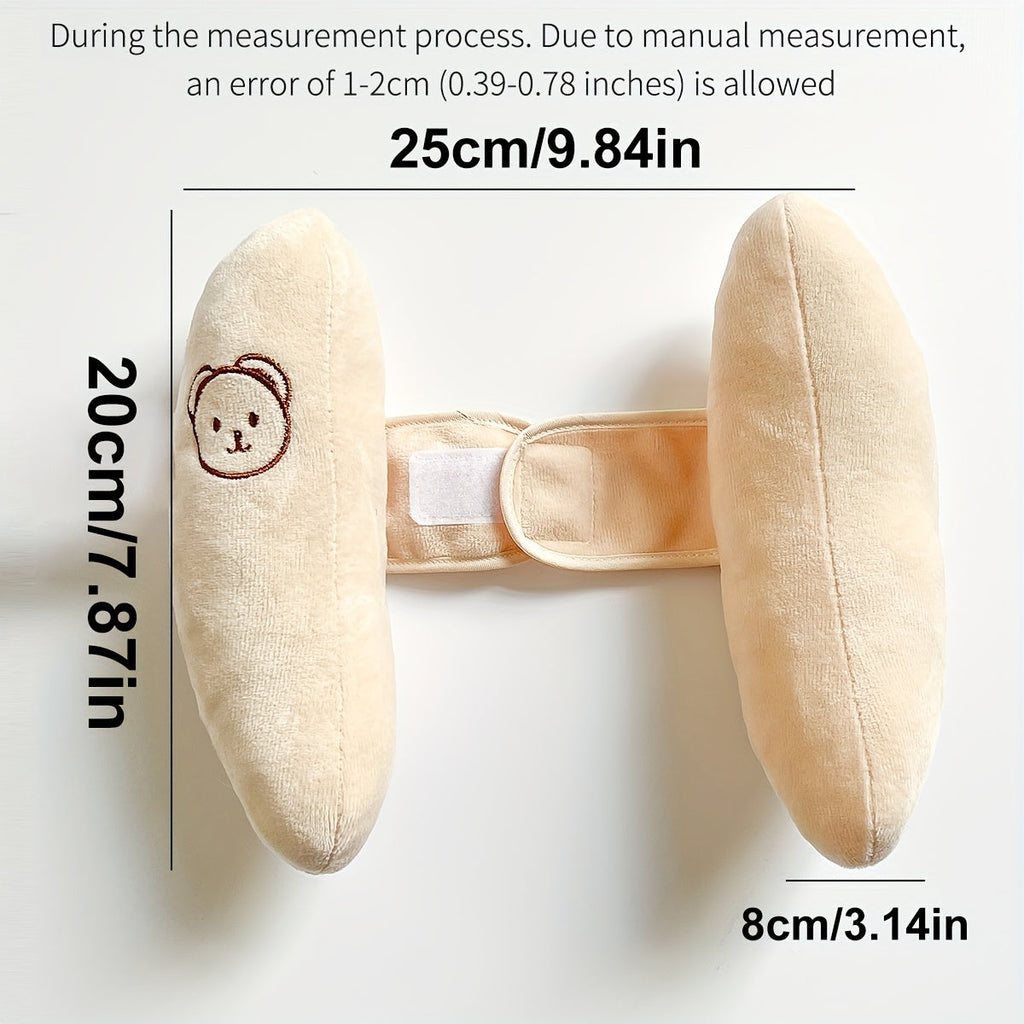 Baby Stroller Neck Pillow Car Seat Head Support Cushion, Adjustable Plush Banana-Shaped Infant Head & Neck Rest for Stroller Car Seat & Swing, Newborn Travel Pillow for Boys & Girls