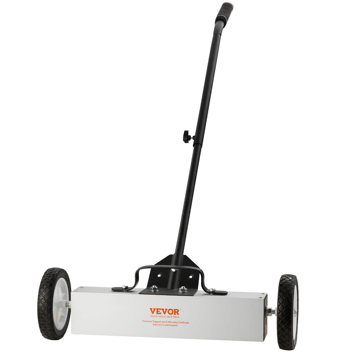 Rolling Magnetic Sweeper 15"/18", 8-45 lbs Capacity, Telescoping Adjustable Handle 17.5"-41", Aluminum Alloy Shell, Rubber Wheels, for Nail Screw Metal Debris Pickup in Garage Yard Roofing Job Site
