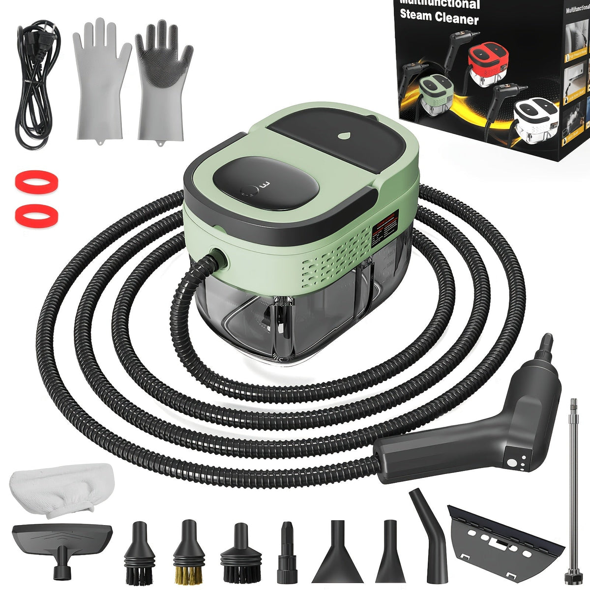 2500W Handheld Steam Cleaner, 54.1oz Large Water Tank, High-Pressure Steam, 3-Level Adjustable Handle, Chemical-Free Deep Cleaning for Home, Car Detailing, Grout, Furniture, Bed Bugs, Portable