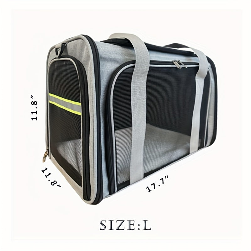 Airline Approved Soft-Sided Pet Carrier – TSA-Compliant Collapsible Travel Bag for Small Dogs, Cats & Kittens Under 15 lbs, Fits Under Airplane Seat