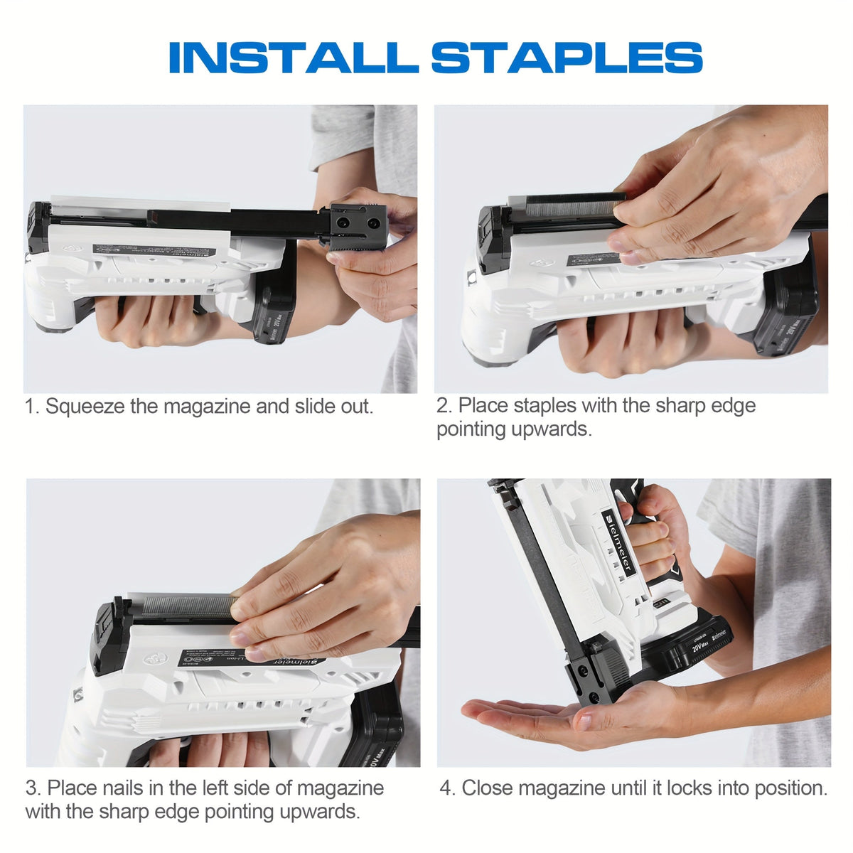 20V Cordless 2-in-1 Brad Nailer & Stapler – No Compressor Needed, Battery & Charger Included, Safety Guard, Includes 1600 Nails & 2000 Staples for Carpentry, Upholstery & DIY