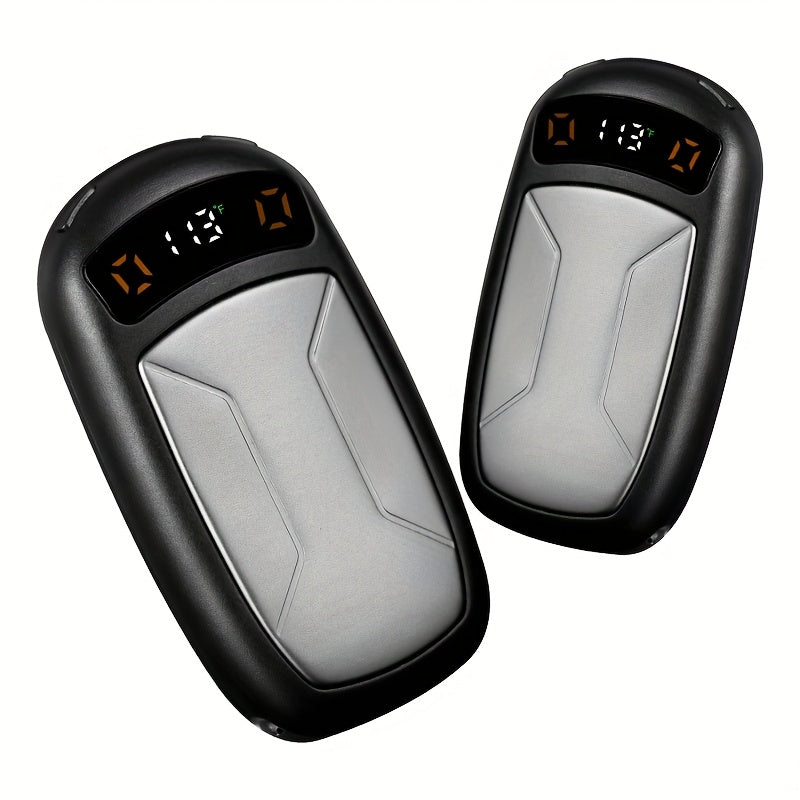 2-Pack Rechargeable Hand Warmers with COB Flashlight & Magnetic Base – 12Hr Heat, Portable Electric Pocket Warmer, Christmas Gift for Women Men Outdoor Winter