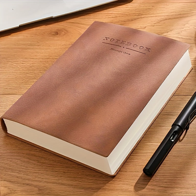 Soft Faux Leather Notebook 5-Pack Set, Square Ruled, Soft Cover with Bookmark, Extra Thick Pages for Business Meetings, School, Academic Writing – 7 Colors